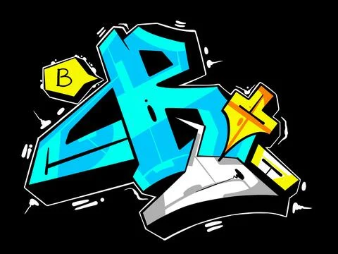 Digital letter b Stock Illustration