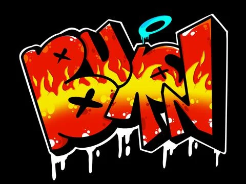 Digital letter burn Stock Illustration