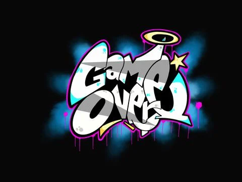 Digital letter game over Stock Illustration