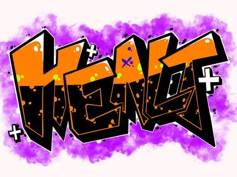 Digital letter healt Stock Illustration