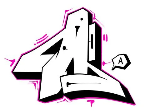 Digital letter a Stock Illustration