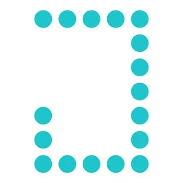 Digital letter J display board round dot 스톡 일러스트