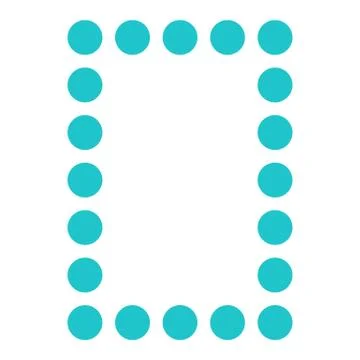 Digital letter O display board round dot Illustrazione stock