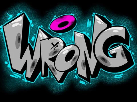 Digital letter wrong Stock Illustration