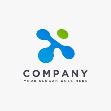 Digital letter x link logo icon vector on white background Stock Illustration