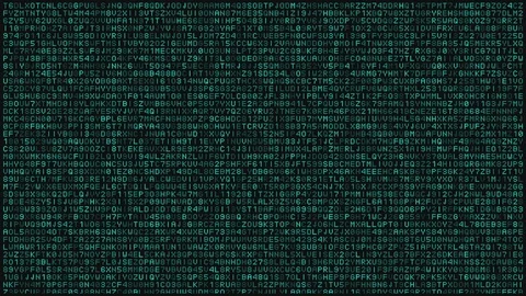 Digital Letters and Numbers Grid Loop Stock Footage 103056985