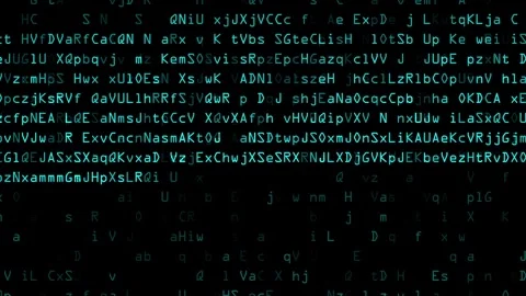 Digital letters code - Technology background Stock Footage 312473192