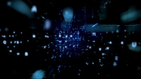 Digital Letters Structure Stock Footage 285623519