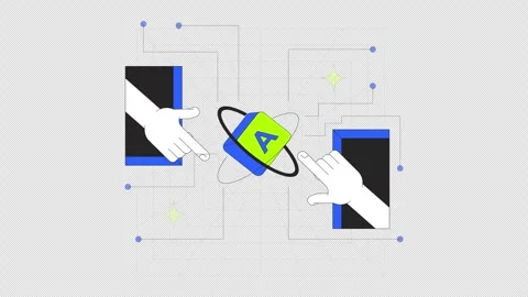 Digital library access 2D onboarding ui animation Stock Footage 318728174