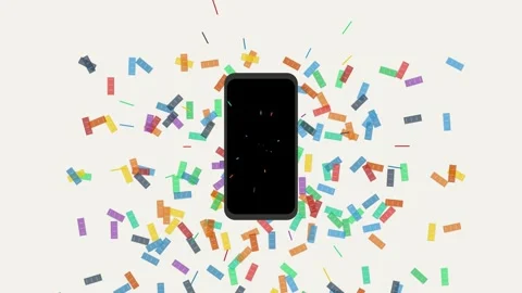 Digital Library App Accessing Knowledge on Smartphone Stock Footage 345514391