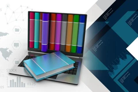 Digital library 스톡 일러스트