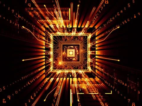 Digital Life of Computer Stockillustratie