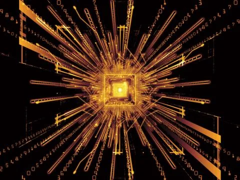 Digital Life of Computer Stockillustratie