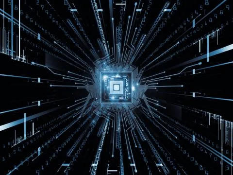 Digital Life of Computer Stockillustratie