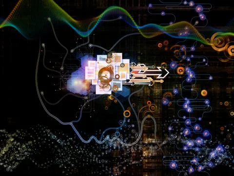 Digital Life of Machine Consciousness Free Stock Illustration