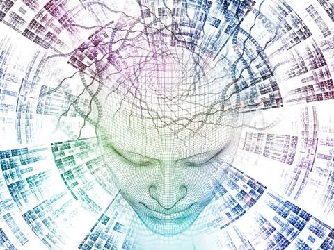 Digital Life of the Mind 스톡 일러스트