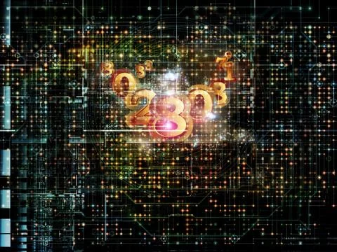 Digital Life of Network Stock Illustration