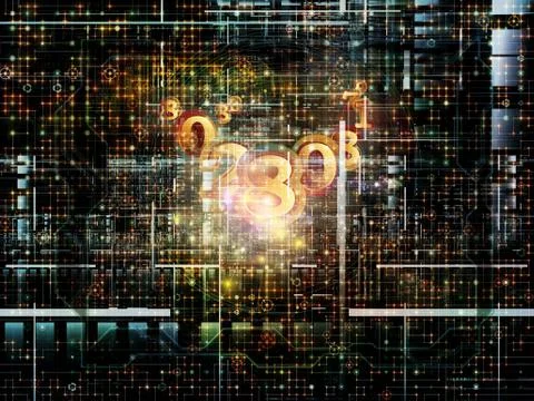 Digital Life of Network Stock Illustration