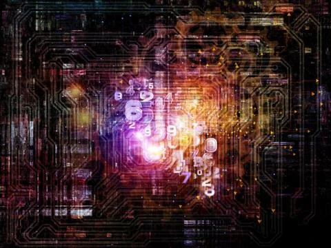 Digital Life of Network Illustrazione stock