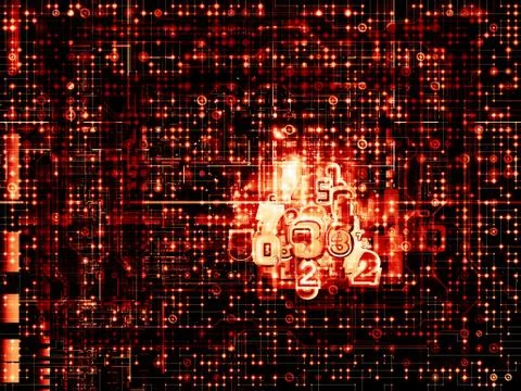 Digital Life of Network Illustrazione stock