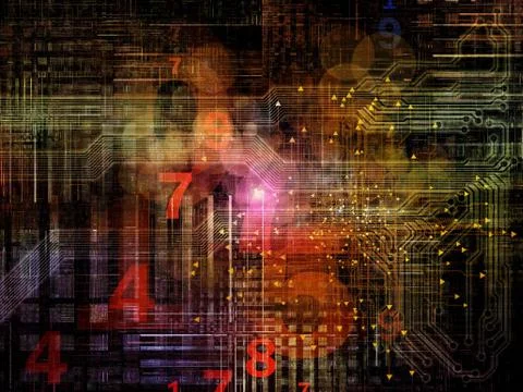 Digital Life of Network Stock Illustration