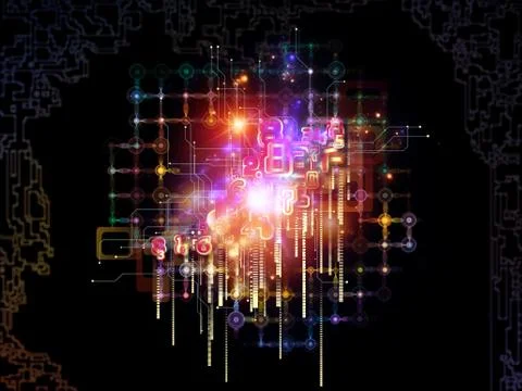 Digital Life of Network Illustrazione stock