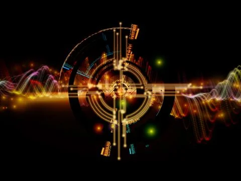 Digital Life of Network Stock Illustration