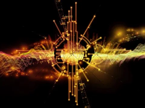 Digital Life of Network Stock Illustration