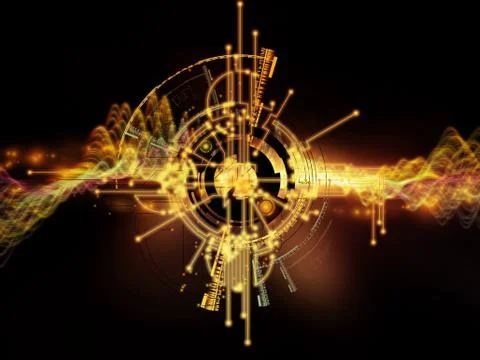 Digital Life of Network Illustrazione stock