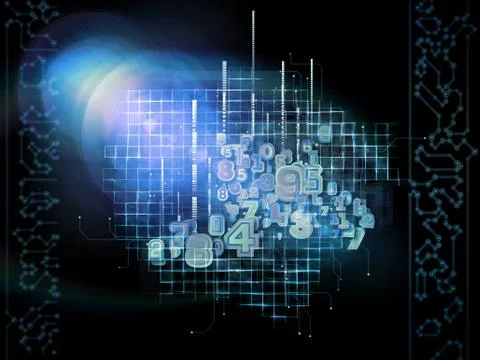 Digital Life of Network Illustrazione stock