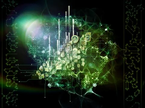 Digital Life of Network Illustrazione stock