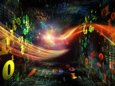 Digital Life of Numbers 스톡 일러스트