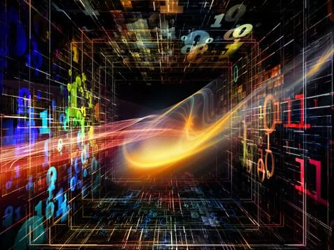 Digital Life of Numbers Stock-Illustration
