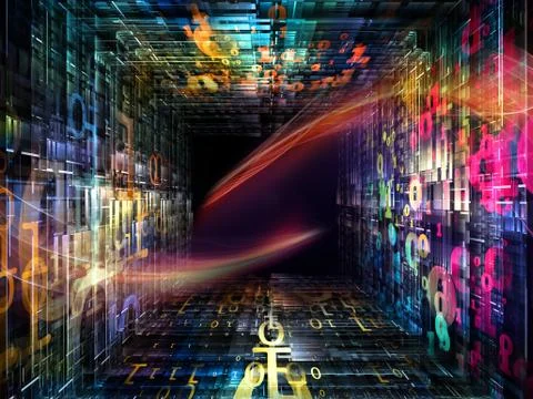 Digital Life of Numbers 스톡 일러스트