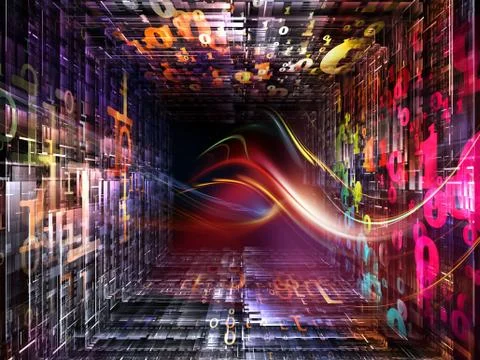 Digital Life of Numbers 스톡 일러스트