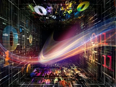 Digital Life of Numbers 스톡 일러스트