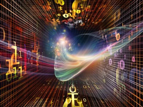 Digital Life of Numbers 스톡 일러스트