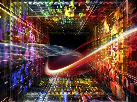 Digital Life of Numbers Stockillustratie