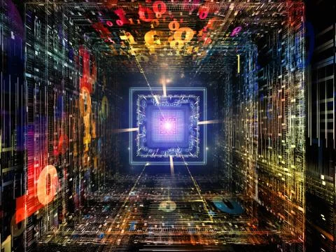 Digital Life of Numbers 스톡 일러스트
