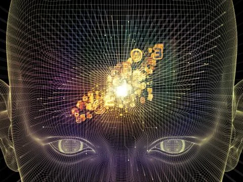 Digital Life of Reason Stock Illustration