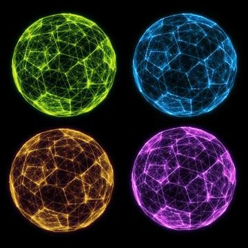 Digital light balls. Stock Illustration