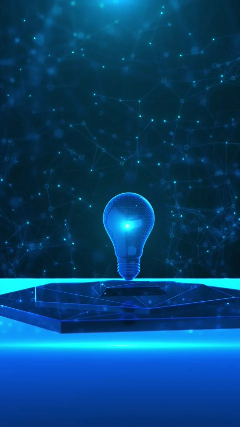 Digital Light Bulb Innovation Network Technology Concept Stock Footage 341378975