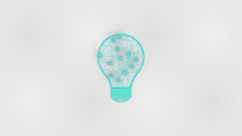 Digital The Light Bulb, Neural Network Stock Footage 154607620
