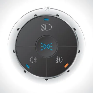 Digital light control gauge design for automobiles Stock Illustration