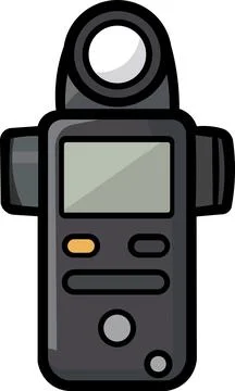 Digital light meter flashmeter exposure tester 库存插图