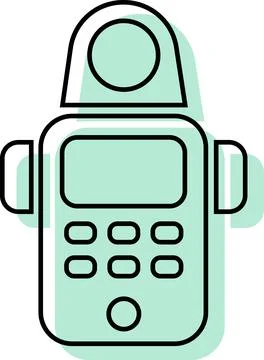 Digital light meter flashmeter line art icon Illustrazione stock