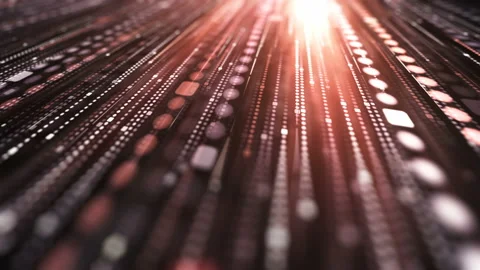 Digital light streaks. Abstract 3d rendering motion background. 4K, UHD Video stock 116025316