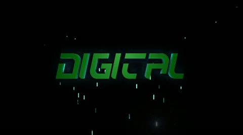 Digital Light Text with drips 動画素材 11375827