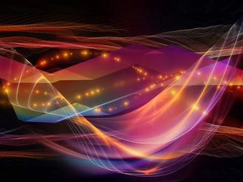 Digital Light Wave Stock Illustration