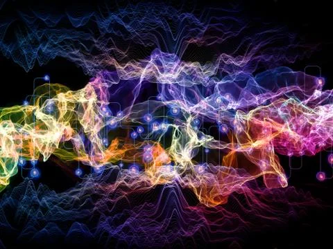 Digital Light Wave Stock Illustration